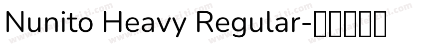 Nunito Heavy Regular字体转换
